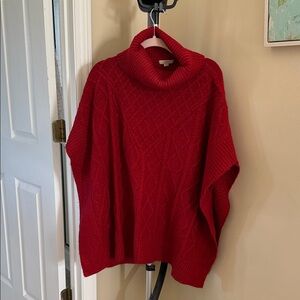 LOFT Bold Red Turtleneck Sweater
